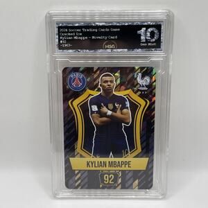 Kylian Mbappe - Holo Foil Soccer Card 2024 - Graded 10 - Paris Saint Germain PSG